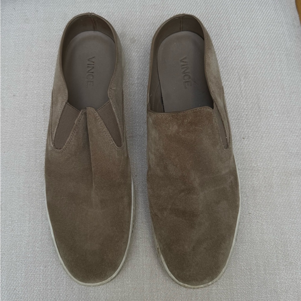 Vince Women’s Brown Suede Slip-On Sneakers